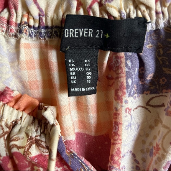 Forever 21+ Plus Size Patchwork Mini Dress: Size 0X - Picture 3 of 3